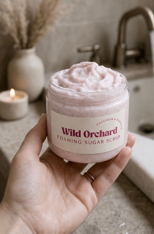 Wild Orchard — Foaming Sugar Scrub 16oz | Cauldron & Clover Apothecary