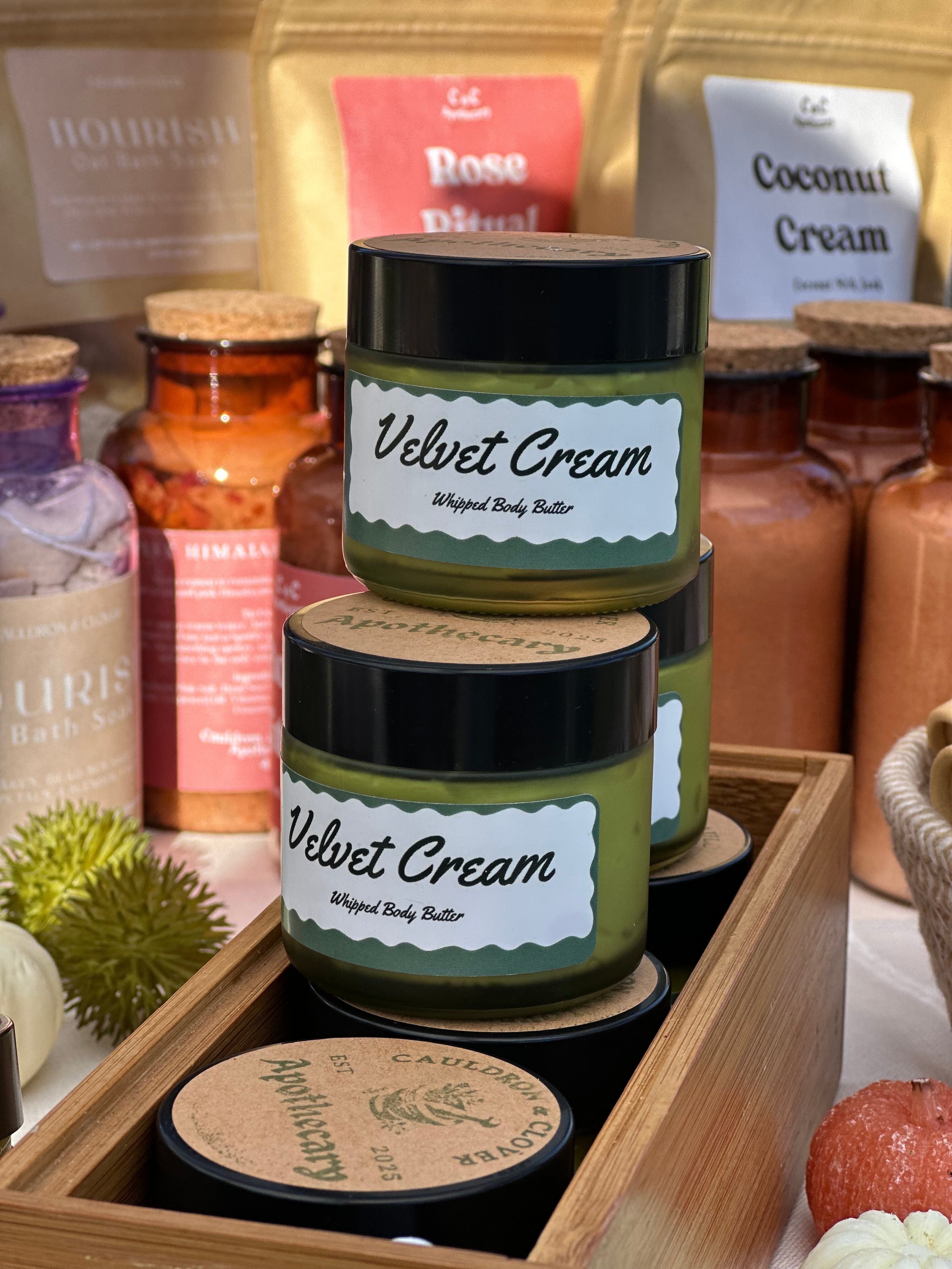 Velvet Cream — Whipped Body Butter 4oz | Cauldron & Clover Apothecary